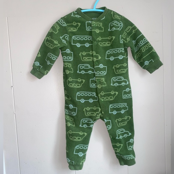 Joe Fresh boy car fleece sleeper 6-12 - Picture 1 of 2